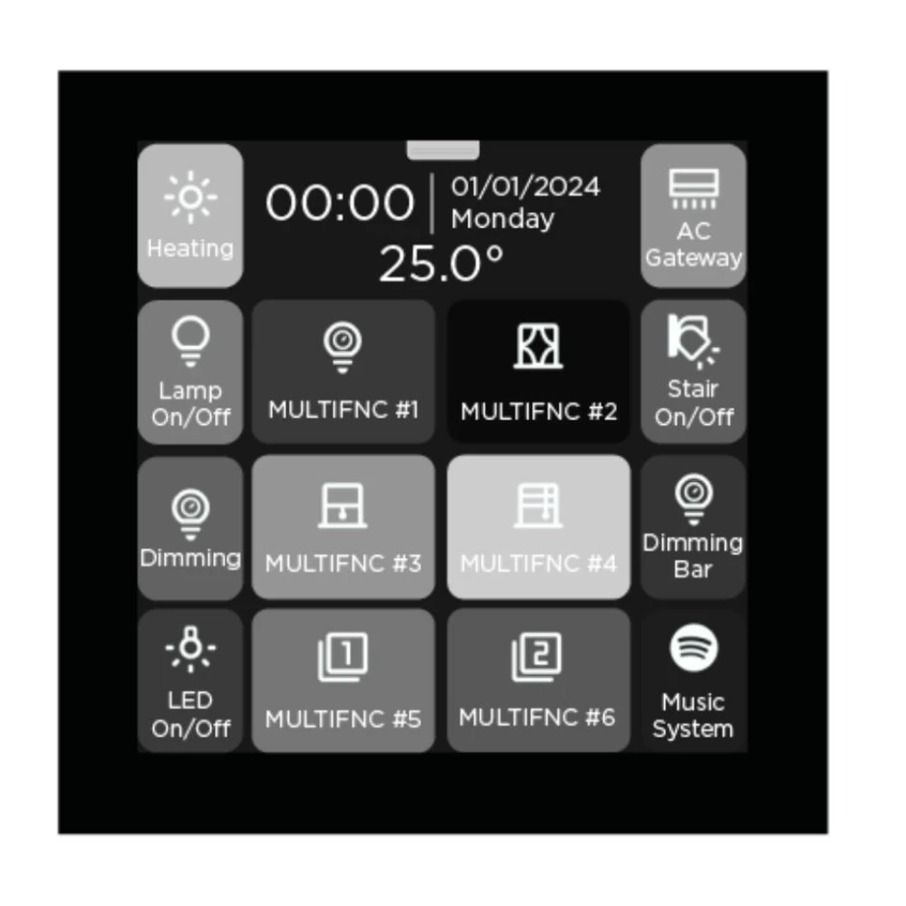 Interra iX3 – 4" KNX Touchpanel – Schwarz