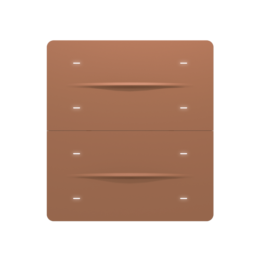 iX-M 8-Tasten KNX Tasterpanel - Mocha