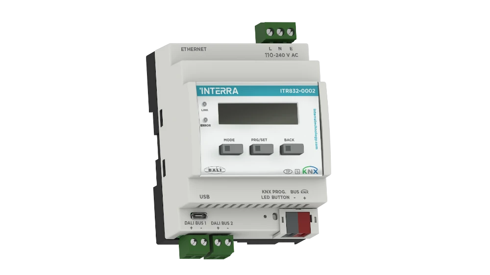 Interra KNX DALI Gateway mit Ethernet (2x64 DALI)