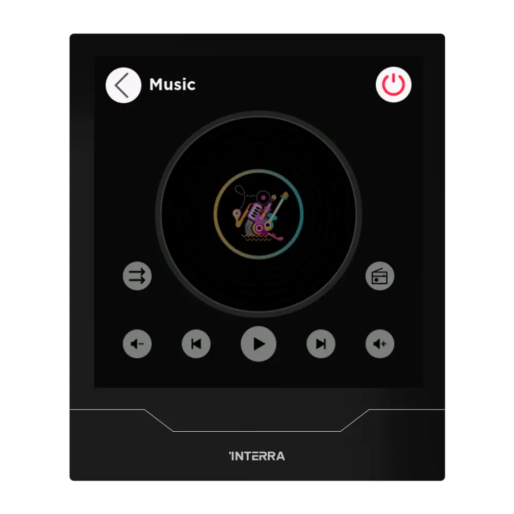 Interra iX4, 4" KNX Touchpanel, mit Luftqualitätssensor (AQI), Schwarz