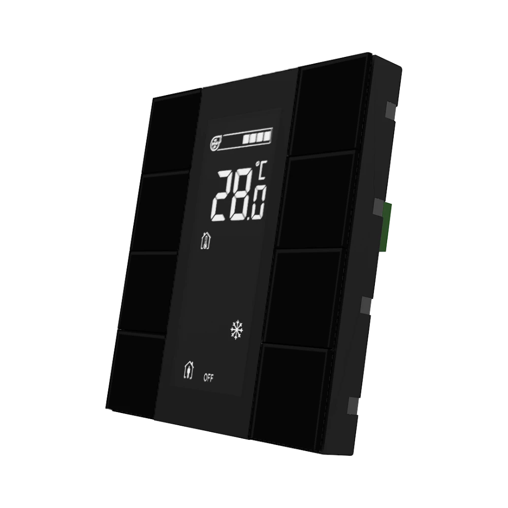 Interra iSwitch+ KNX Taster, 10-fach, Glas schwarz