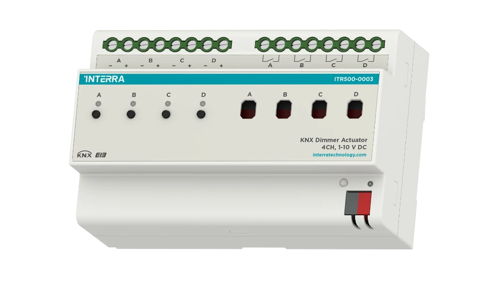 Interra KNX Dimmaktor - 4 Kanäle (1-10 V DC)  