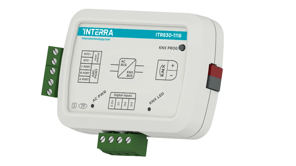 Interra Haier ABC Port AC KNX Gateway 16 Kanäle mit 3 Eingängen  