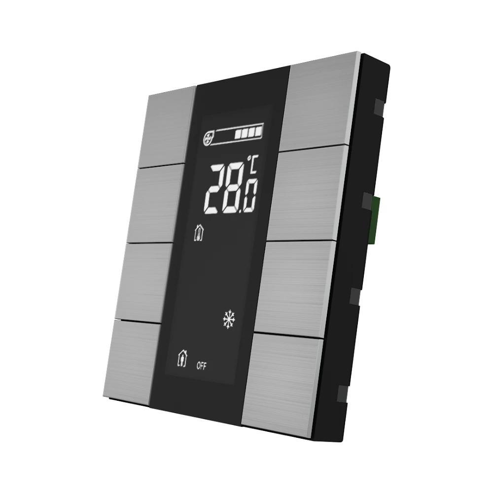 Interra iSwitch+ KNX Taster, 10-fach, Aluminium Natur