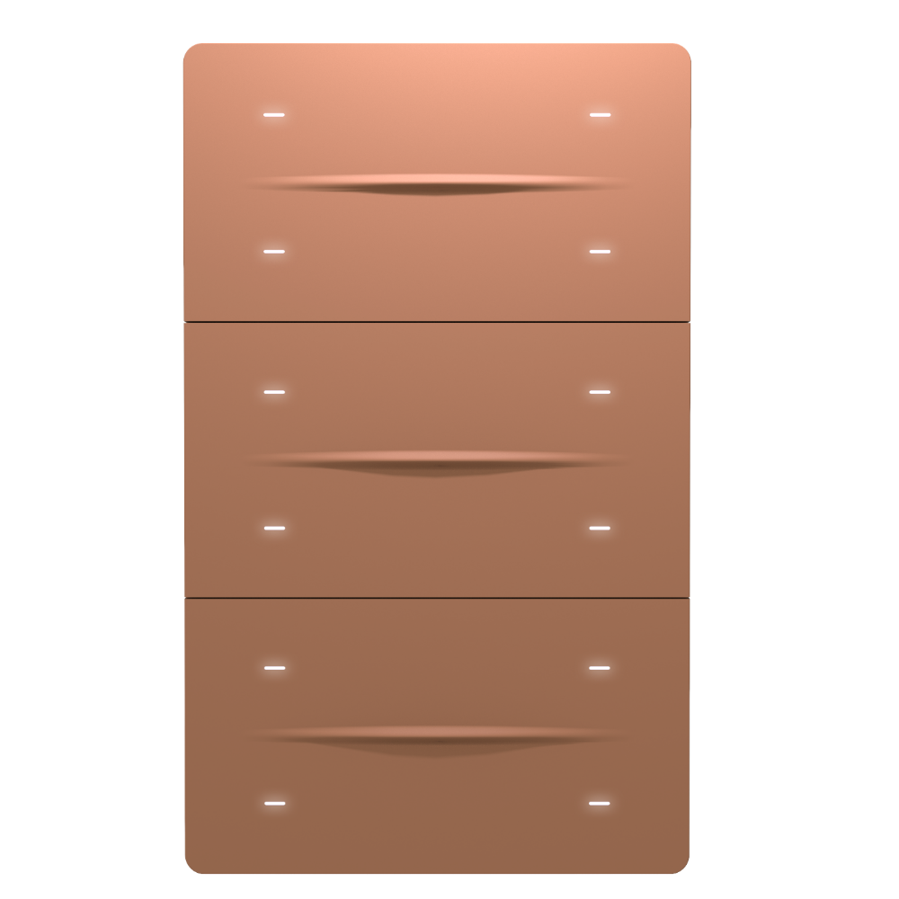 iX-M 12-Tasten KNX Tasterpanel – Mocha