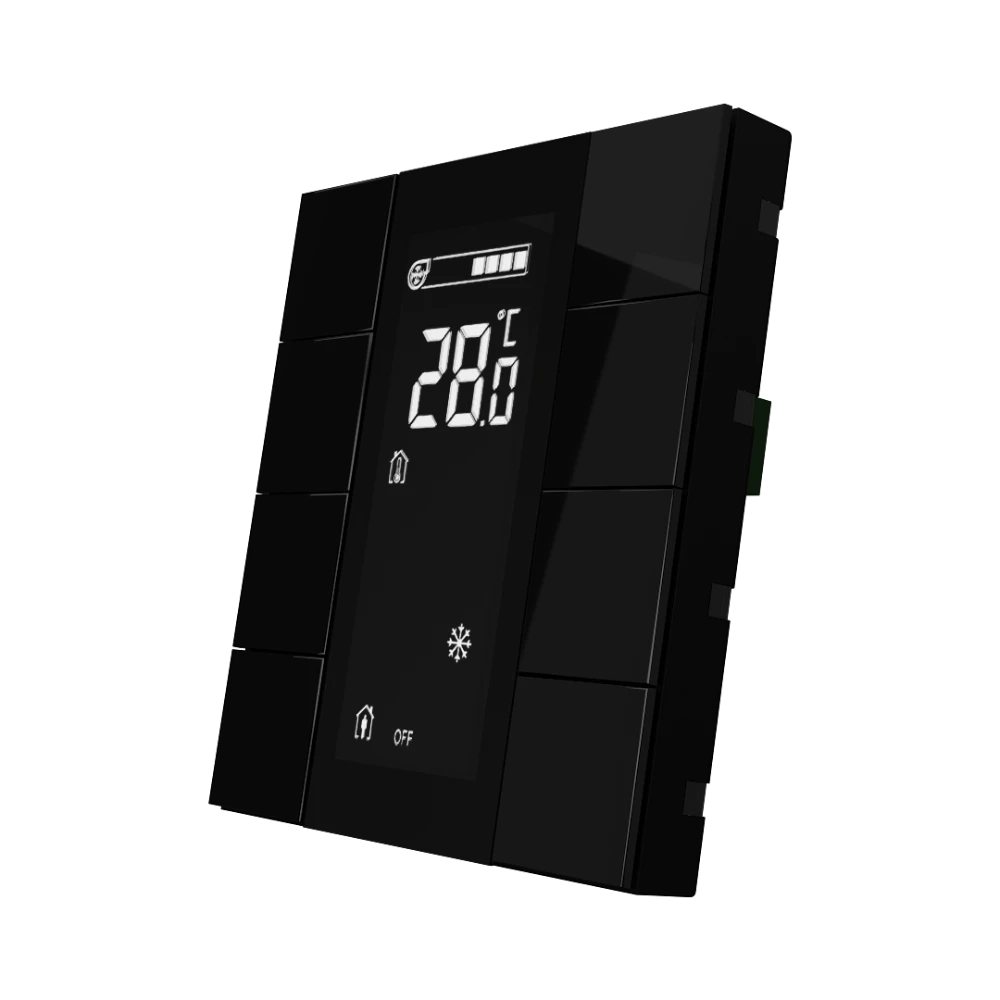 Interra iSwitch+ KNX Taster, 2-fach, Kunststoff schwarz