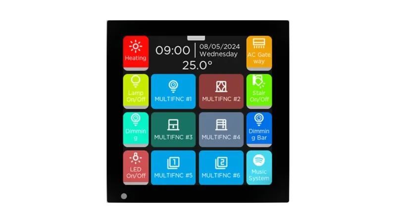 INTERRA iX3 4 Zoll KNX Touchpanel mit moderner Benutzeroberfläche